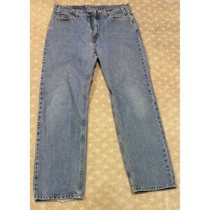 Vintage Levis 505 Jeans Men 34x32 Orange Tab Regular Straight Leg Medium Wash